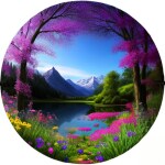 Love Creation 12x18 Size poster print for creative wall art- dream-weaver-s-flower-garden-6225(Non Sticker)