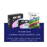 Kadam Pakka Rang Fabric Dye Colour | 25G Pack | Includes Dyfix Color Fixer | Permanent Fabric Dyes For Old Faded Jeans And Clothes (Dark Blue) Dark Bl