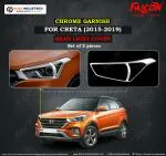 FALCON CAR HEAD LIGHT COVER/GARNISH CHROME FOR CRETA 2015-2019