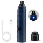 Qpets Dog Nail Grinder with LED for Pet Nail Grinder Rechargable Pet Nail Trimmer, 2 Adjustable Speed Nail Trimmer Grinder for Small Medium Dogs Cats