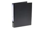 Keny Ring Binder | Moulded Binder | Best for A4 Size Papers | 4D Shaped 25mm Rings | D Ring Clip | Black (843A-4D Black)