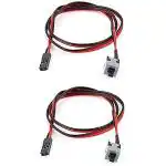 AdzMozi New, Computers Service Power Switch Cable Desktop PC ATX Front Panel Power On SW Reset Switch with Connector Cable - Pack of 2