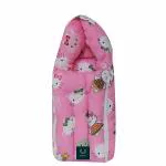 Fareto Pink Baby Sleeping Bag With Mattress (0-6 M)