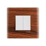 Kolors 1 Module, Modular Switch Plate with inner plate [Cover Plate] , (English Walnut) [These modular plates are only compatible with KRAFT & KOSMIK Switches]