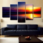 Love Creation 12x18 Size poster print for creative wall art- golden-hour-splendor-digital-print-8381(Non Sticker)