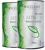 Dophie Iceland Naturals Ginger Tulsi Green Tea whole leaves, Added natural ginger and tulsi leaves 100g (Pack Of 2)