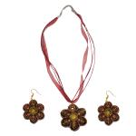 Jharcraft (A Jharkhand Govt. Enterprise) Terracotta Handmade Jewellery Necklace With Earing