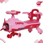 Dandles Pink Chopper Swing/Wiggle Car, Kids Gift Car, Comfortable Seats with Back Rest & Toy Swing