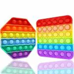 Enorme Push Pop it Fidget Toy Game, Bubble Sensory Toy For Kids and Adults ( Square & Xexagone )