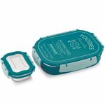 Magnus Spike Lunch Box SP (Blue) - Stainless Steel Lunch Box with Detachable Clips(800ml+150ml)