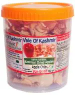 Vale Of Kashmir Apple Chips Slices Dried, Sun Dried Apples, 100 Gram Natural Good Source Of Fibre