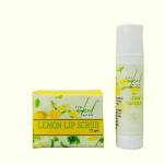 PURE NAKED NATURE Lemon Extract Combo of Lip Scrub and Lip Balm to Lighten Dark Lips and Get Soft Pink Lips - Paraben Free