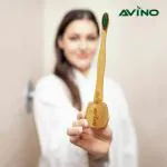 Avino Portable Toothbrush Holder Natural Wooden Organic & Biodegradable Storage Tube (Pack Of 2)