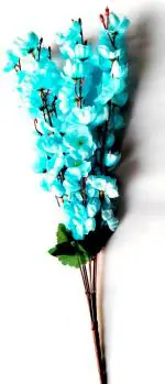 Green Plant indoor Blue Orchids Artificial Flower (7 inch, Pack of 1, Flower Bunch)