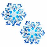AMFIN (Pack of 2) Snowflakes Foil Balloon / Christmas Decoration / Christmas Frozen foil Balloons / Frozen Theme Foil Balloons / Christmas Snowflakes Foil - Blue