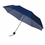 HAPPY 21.5X8 Mono Silver 3-FOLD Umberalla for Women Manually Open (Navy)