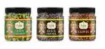 LILA DRY FRUITS Highly Aromatic Whole Green Cardamom, Black Pepper & Cloves Combo 100g each (300gms total) Jar Pack | Sabut Hari Ilaichi, Kali Mirch & Laung Combo | Export Quality | Grown In India