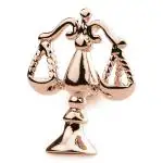 PELUCHE The Dazzling Balance Gold Lapel Pin