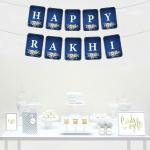 Festiko Raksha Bandhan Photo Booth Props, Banner, Rakhi Combo Deecoration, Rakhi Props For Rakhi Gift For Br0ther And Sister Props, Happy Rakhi Banner (Happy Rakhi BannerBlue)