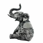 pujaNpujari Elephant Showpiece Statue for Vastu Good Luck - Sitting Elephant Idol for Home Decor