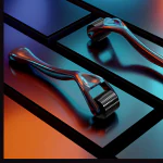 MOTGIK Derma Roller Men 0.5mm Advanced Beard Roller | Faster Growth Transforms Patchy to Fuller Beard Look | Safe & Easy to Use Premium Matte Black Beard Activator Derma Roller for Men