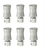 Harmonus, Stainless Steel Curtain Bracket with SS Support,CP/Wengi Finish,3 Set (3 Set = 6 PCS),HASC19A