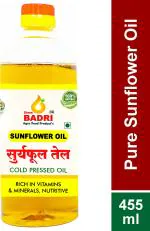 Shree Badri- Cold Pressed SUNFLOWER/SURYA oil 445 ML|Healthiest Cooking Oil | kachi Gani Tel with Cholestrol free