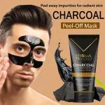 Globus Naturals Anti Pollution Charcoal Peel Off Mask, Detoxifying Face Mask For Men with Oily & Acne Prone Skin, 100 gms