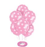 AMFIN 12 Inch (Pack of 30) Polka Dot Balloons / Birthday Party Decoration Material - Pink