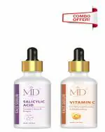 MD COSMETIC COMBO OF VITAMIN C FACE SERUM FOR SKIN LIGHTENING & BRIGHTENING AND SALICYLIC ACID FACE SERUM (PACK OF 2)