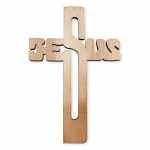 Incredible Gifts Wooden Cross - Jesus Wooden Name Cross For Christmas Wall Hanging Gifts (MDF Wood, 12x8 Inch)