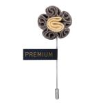 PELUCHE Florwer In Flower - Grey Colored Brooch/Lapel Pin For Men