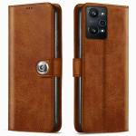 Mobiclonics Button Flip Cover for Realme GT Neo 3T 5G - Brown