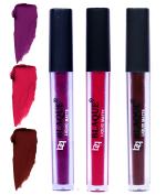 bq BLAQUE Matte Liquid Lip Gloss Combo of 3 Lipstick # 103-104-106 (12 ml, Purple Affair, Ruby Red, Chocolate Mood)