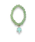 Fashion HeightsLeafe Maple Leaf Charm Bracelet, Stay Strong Motivation (Green)