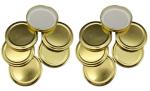 Mkd2 Rise Glass Jar Lids Only 70 mm For 70 mm Mouth Jars, Rust-proof, Leak Proof Airtight Metal Lug Cap (Gold, Set of 12)