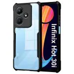 Fashionury Shockproof Back Case Cover for Infinix Hot 30i | Ultra Clear Soft Silicone | Raised Bumps for Camera & Screen Protection Back Cover Case for Infinix Hot 30i Bumper