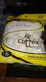 COTTEX MILLS Cotton Balls Jumbo Size for Facial Treatments, Nails and Make-Up Removal, Applying Tonics & Cleansers, Multi-Purpose Soft Natural Cotton Balls