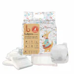 Bdiapers Chemical Free Disposable Baby Nappy Pads - No Fragrance & Dye, Self-Sticking, 30 pcs Bag, 1 Washable Cloth Diaper, Medium (6-12 Months)