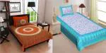 Multicolor Cotton Single Jaipuri Prints Bedsheet With Pillow Covers (Set Of 2)