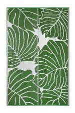Sapana Carpet-Mats Chatai mats for Home Multipurpose, Foldable, Reversible Plastic chatai Indoor / Outdoor use Fl-10 Green Leaf Design 4 X 6 (L 180 Cm X W 120 Cm)