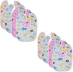 Mom's Pride Kidsify Multicolor Cotton Baby Button Bibs Apron (Pack Of 3)