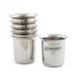 Coconut Stainless Steel Mirror Finish Glass 250 ml (Set of 6) (D11)