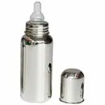 PGD Plain Silver Stainless Steel Baby Feeding Bottle, Extra Large - 300 ml