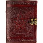 CAVALO - Be Unique Handmade Leather Diary Embossed with Star with Antique Lock for Artist Sketchbook, Scrapbook, Drawing, Writing etc .Size 5*7 inch (STAR)
