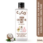 Coco Crush Virgin Coconut Oil for Baby Massage | Cold Pressed, Pure, Natural | Body, Hair (50 ml)