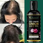 KURAIY 100% Onion oil Regrow Hair Care Biotin Hair Growth oil Triple -On Massager Hair Growth Essence for All Hair Types 50ml