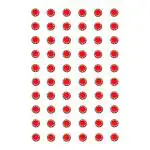 Vama Fashions Golden Crystal White Diamond Stone Red Big Bindi Sticker for Women - 60Bindis Forehead Red Bindis