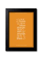 Blue Nexus Believe and Hope Quotes Wall Poster with Wall Frame Room Art Painting Collection A4 size 10x13