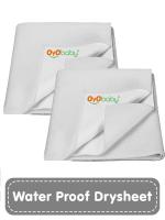 OYO BABY Quick Dry Waterproof Baby Bed Protector Pack of 2 Dry Sheet (Medium 100 x 70 cm) Ivory